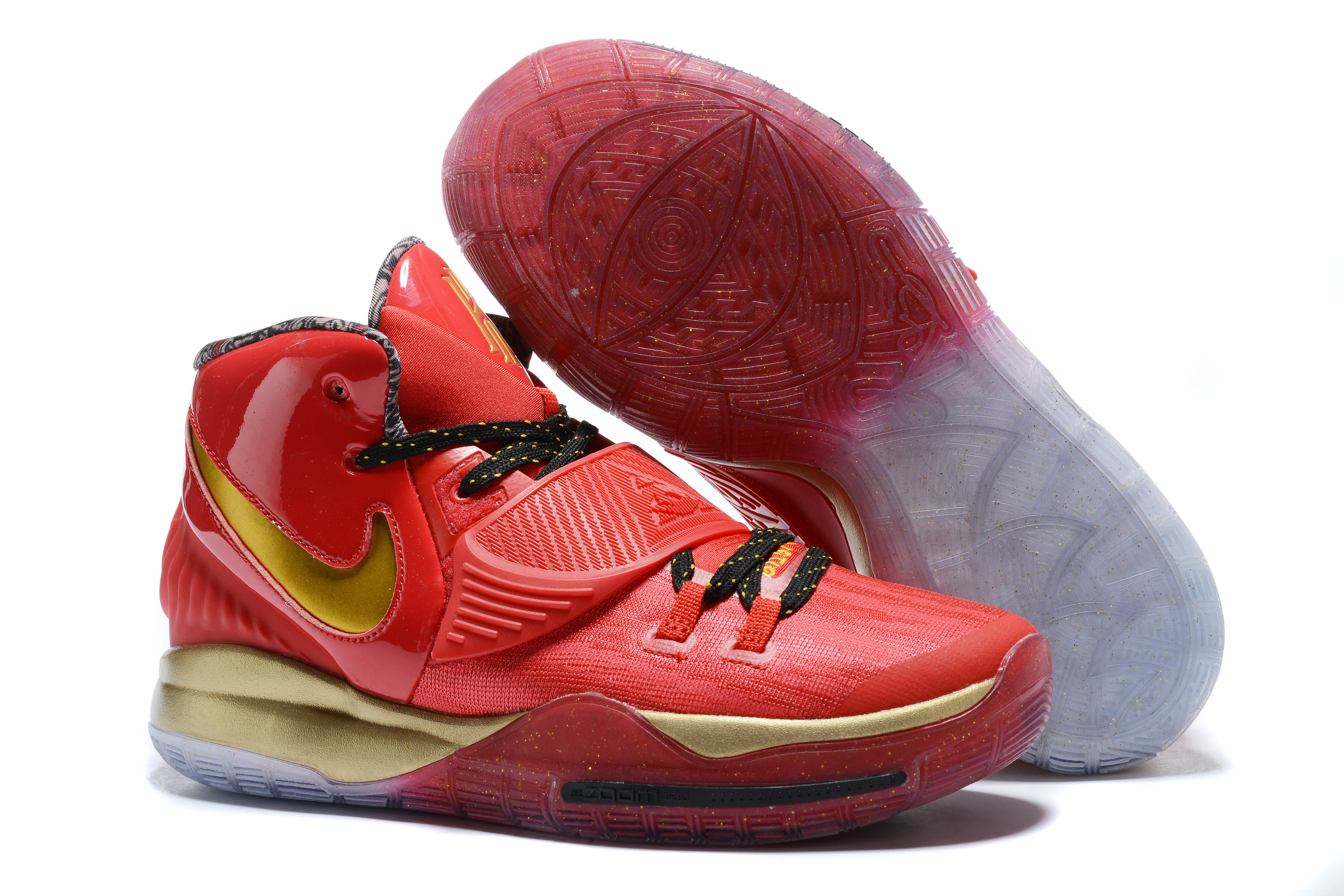 New Nike Kyrie 6 All Stars Red Gold Basketball Shoes